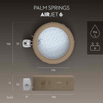 Spa insuflável hidromassagem 4-6 p. Lay-Z-Spa Palm Springs