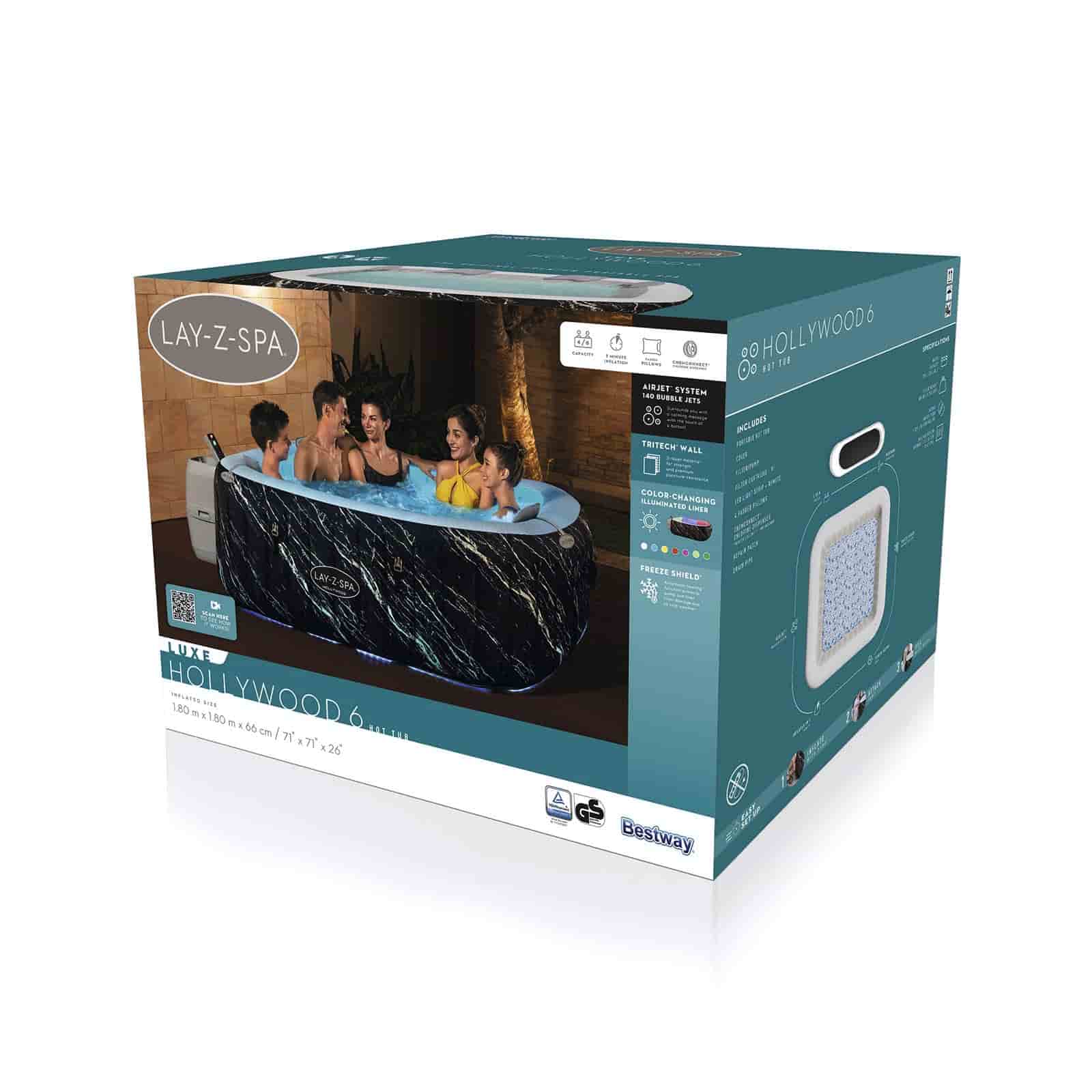 Spa hinchable para 4-6 pers. Lay-Z-Spa Hollywood Luxe