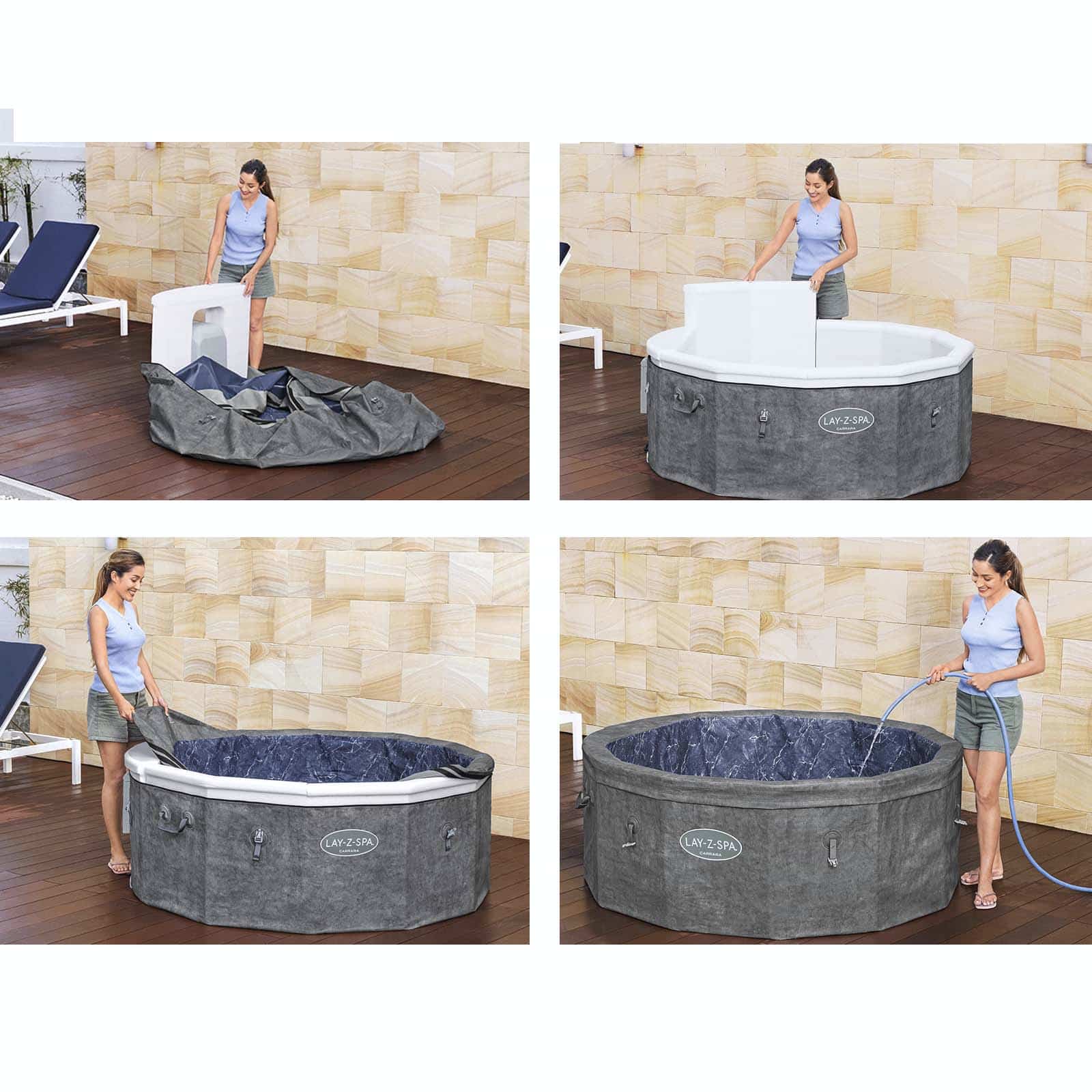 Spa insuflável 4-6 pessoas Lay-Z-Spa Carrara Smart