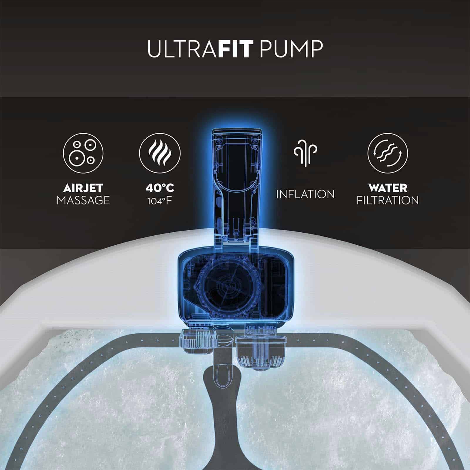 Spa insuflável 4-6 pessoas Lay-Z-Spa Carrara Smart