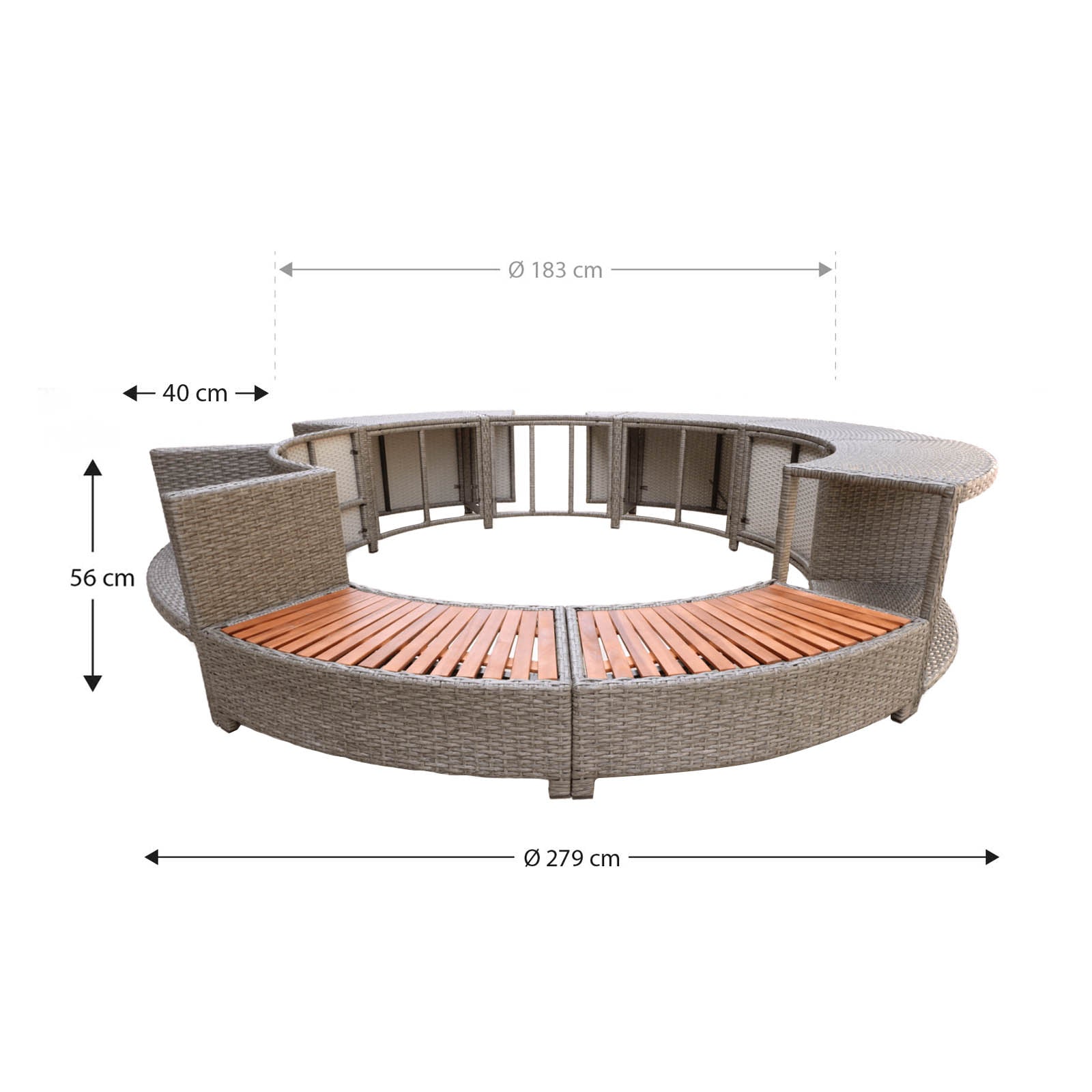 Revestimento Spa Hidromassagem "Full Surround 180"