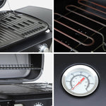 Churrasqueira elétrica 2 queimadores, aço esmaltado de 2300W
