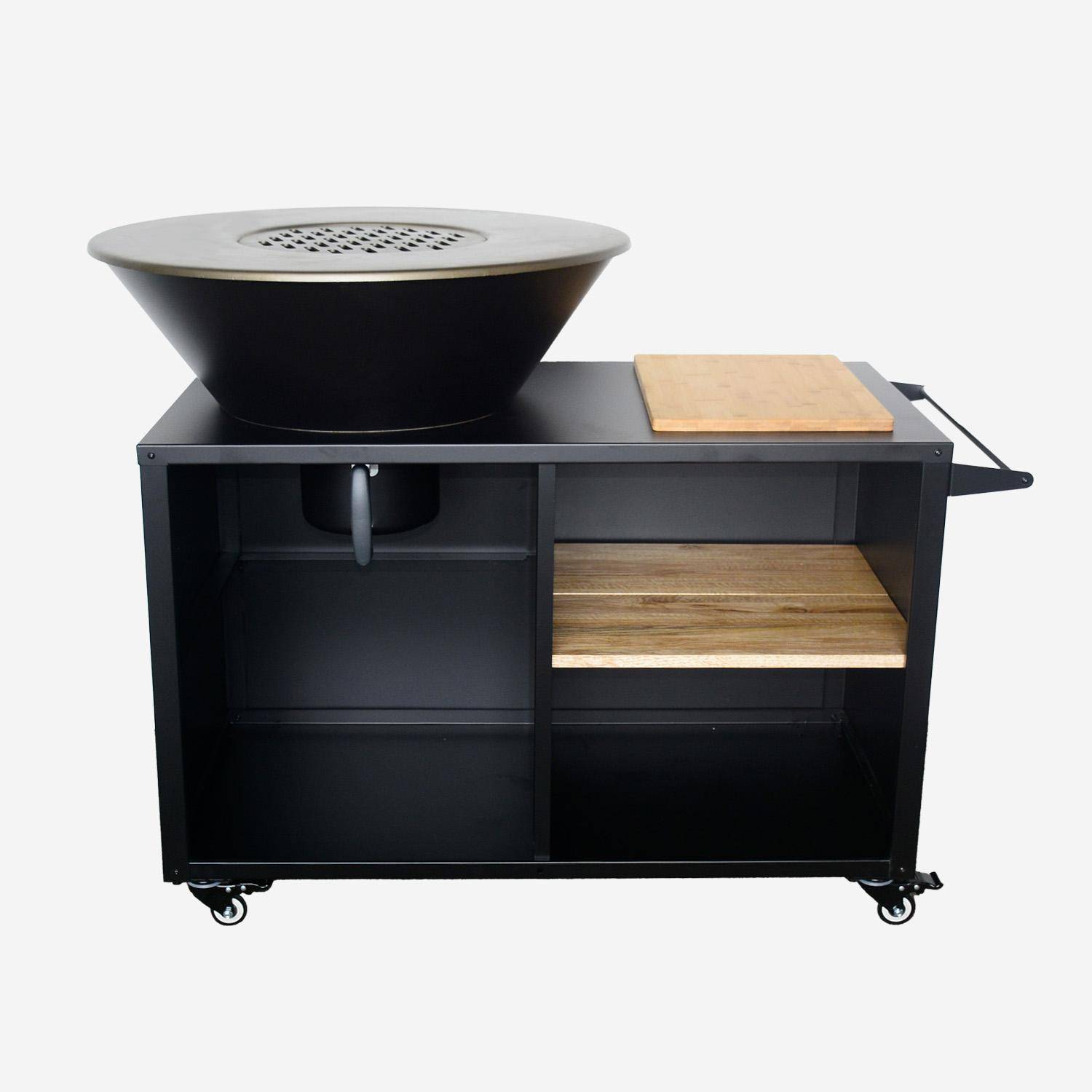 Barbecue com espaço de armazenamento e capa protetora, 80cm